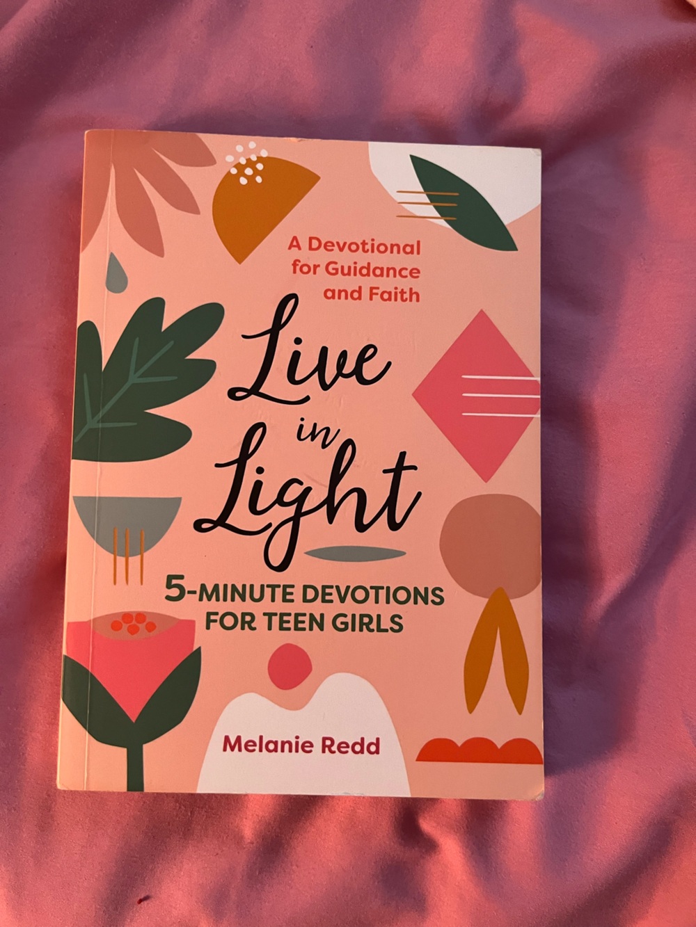 Live in Light Devotional - Peach Floral Cover
